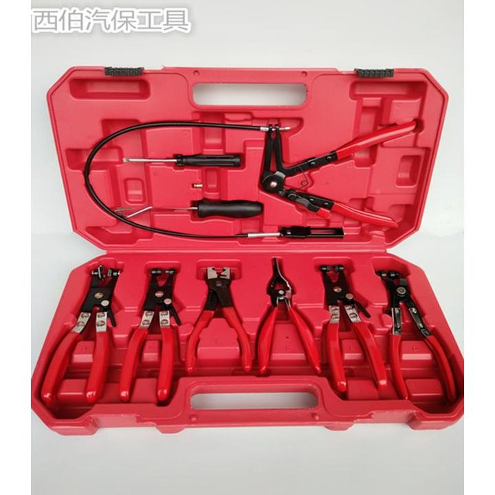 LL汽车水管卡箍钳 软管管束钳 油管拆卸钳子工具可弯直型喉箍钳套