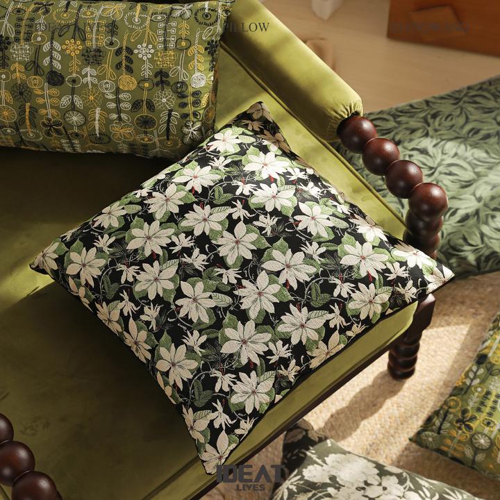 高级轻奢绿色系沙发抱枕抱枕套2025新款客厅床头飘窗靠枕靠枕套