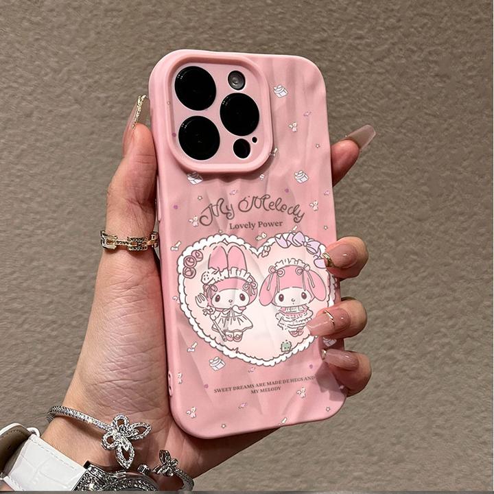 蛋糕米菲兔适用iphone16苹果17pro手机壳14plus褶皱14磨砂12软13