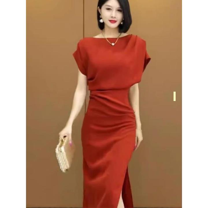 法式正式场合连衣裙子女士夏季2025新款高端奢华大牌欧货洋气长裙