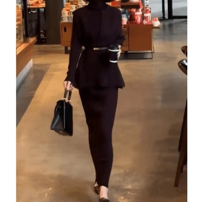 新款气质时尚百搭洋气马甲半身裙女装