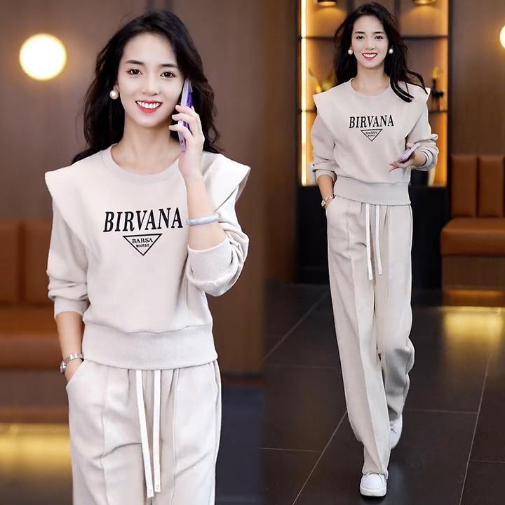 高含棉时尚休闲运动服套装女2025年秋季新款洋气减龄卫衣两件套潮