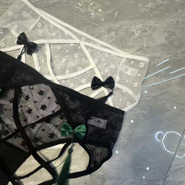 250斤大码女性高腰性感蕾丝网纱镂空全包臀内裤夏季必备舒适时尚