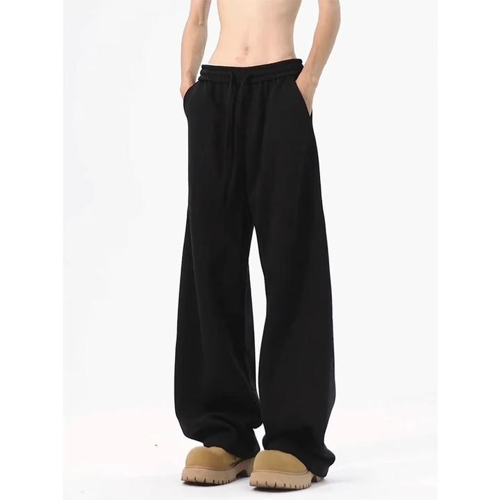 马吉拉弯刀卫裤男生穿搭秋冬季高级感重磅直筒裤加绒加厚潮牌裤子