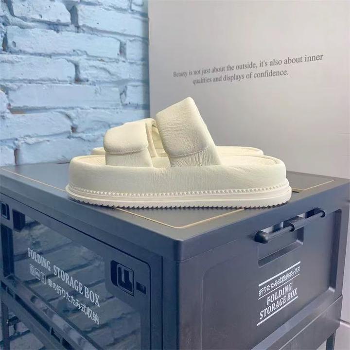 2025年新款韩版舒适厚底凉拖鞋女外穿百搭高跟女士拖鞋配裙子