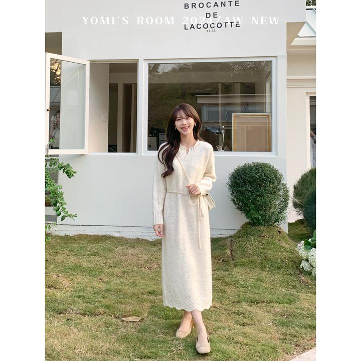 YOMI小个子定制【时光独白】高级感休闲小众时尚连衣裙女春季