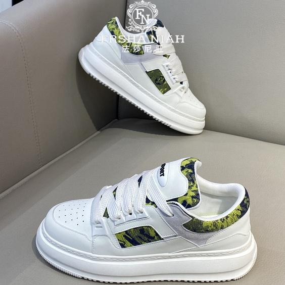 法莎尼亚潮流拼色板鞋新款舒适耐磨防滑百搭男鞋时尚软底休闲潮鞋