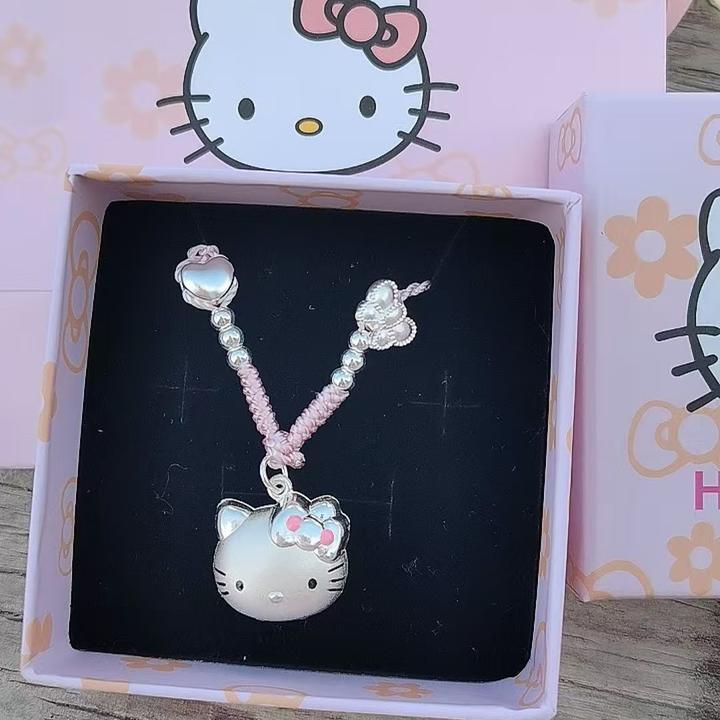 吊坠足银 足银999凯蒂猫项链KT猫儿童学生甜美可爱七夕女时尚百搭