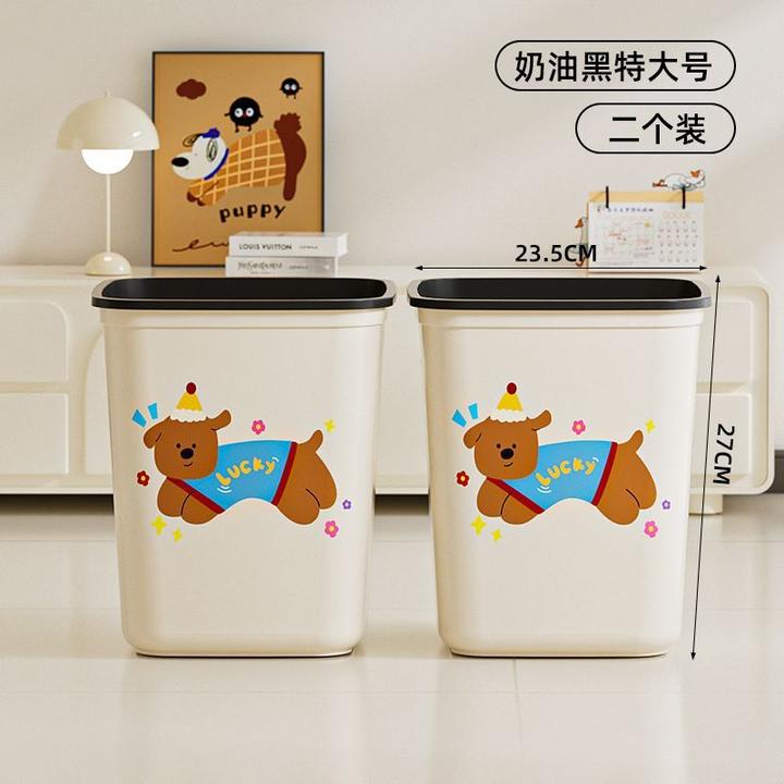 可爱卡通收纳桶厨房悬挂式垃圾桶壁挂式挂式家用带盖大容量厨余收