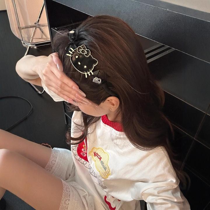 哈喽kitty发夹发箍发饰女头箍高颅顶发夹女款2025新款网红爆款