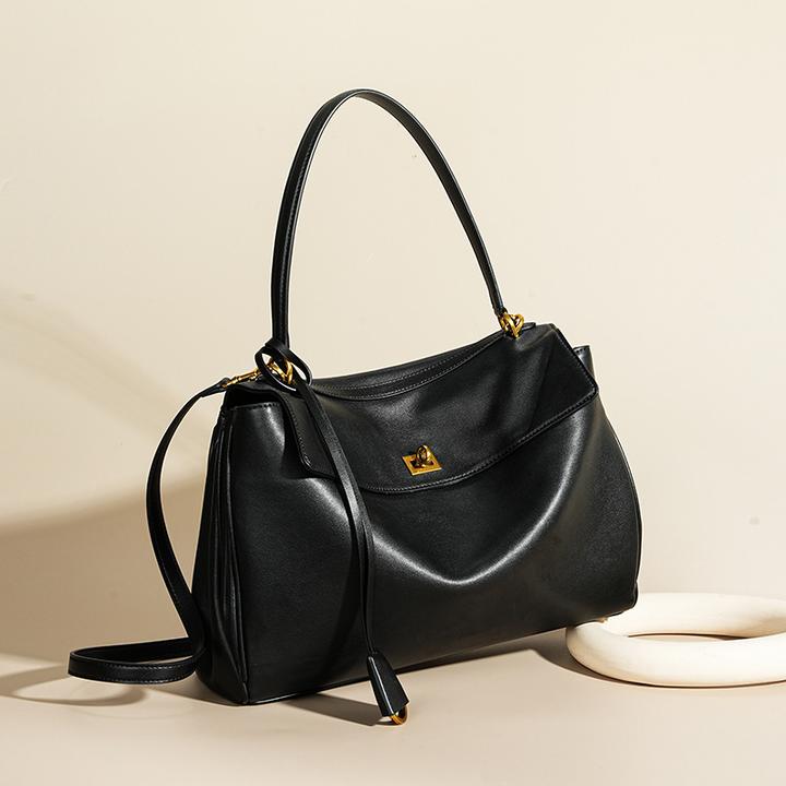 2025新款通勤风真皮rodeo包女大容量牛皮单肩腋下包通勤托特包女