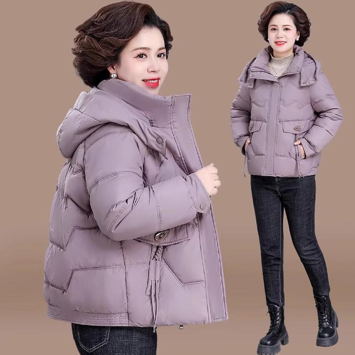 小个子妈妈冬装羽绒棉服2025新款中老年冬季棉衣外套短款小棉袄女