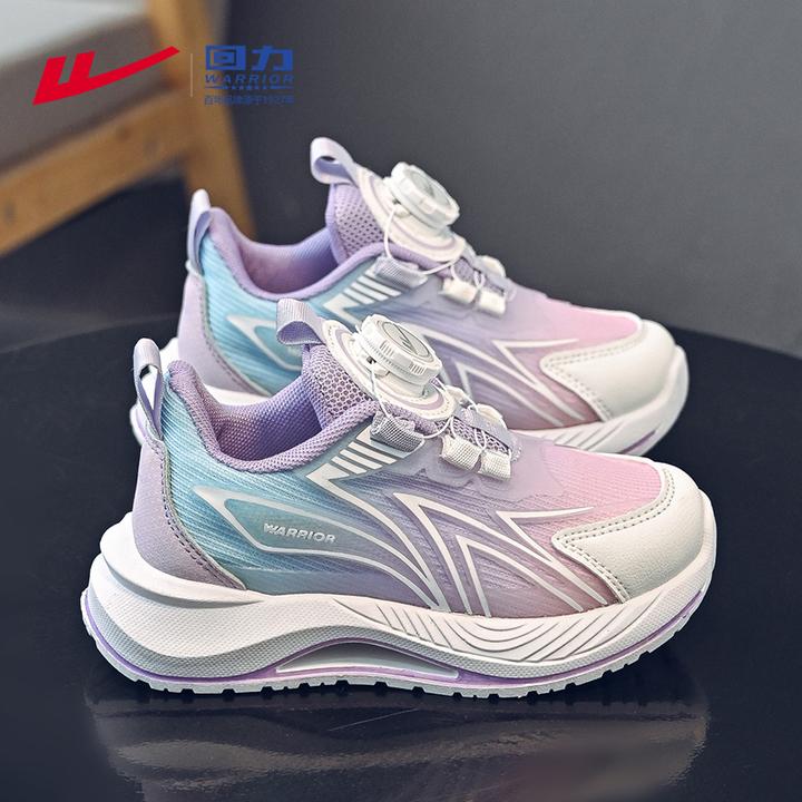 回力童鞋女童鞋子2025新款大童旋钮鞋女孩跑步鞋春秋款儿童运动鞋