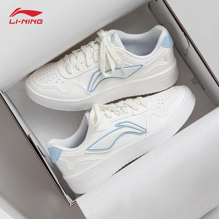 李宁板鞋女鞋2025秋季新款小白鞋舒适软弹防滑耐磨学生休闲运动鞋
