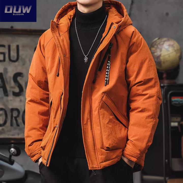 O.U.W工装羽绒服男士冬季高端加厚羽绒外套户外机能连帽保暖夹克
