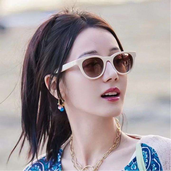 2025新款复古墨镜潮流高级感圆形小框时尚偏光茶色太阳镜防紫外线