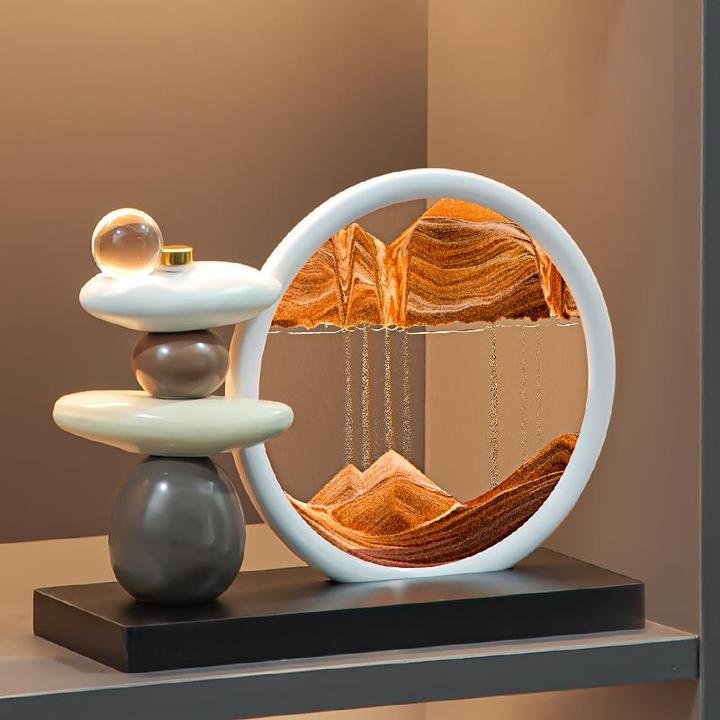 时来运转流沙画摆件创意沙漏家居客厅酒柜玄关装饰品办公室电视柜