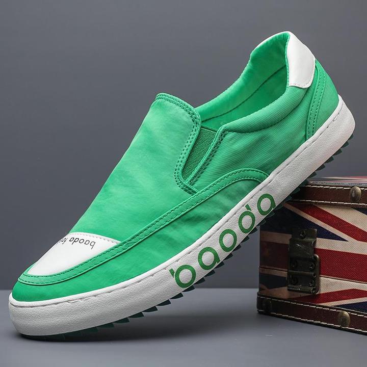 2025帆布鞋春夏透气冰丝老北京布鞋休闲懒人男鞋一脚蹬透气滑板鞋