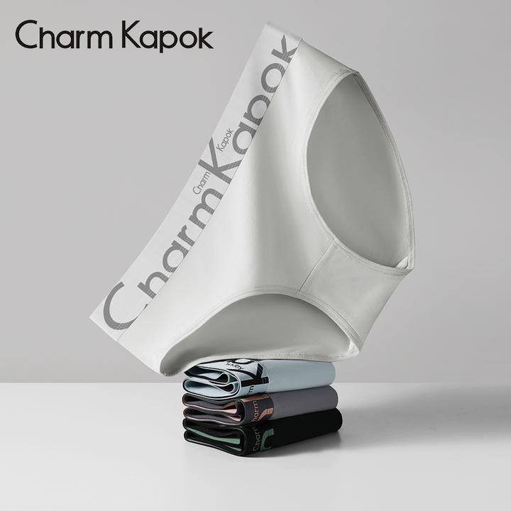 CharmKapok无痕内裤女士100%全棉裆纯棉质感抗菌中腰透气三角短裤