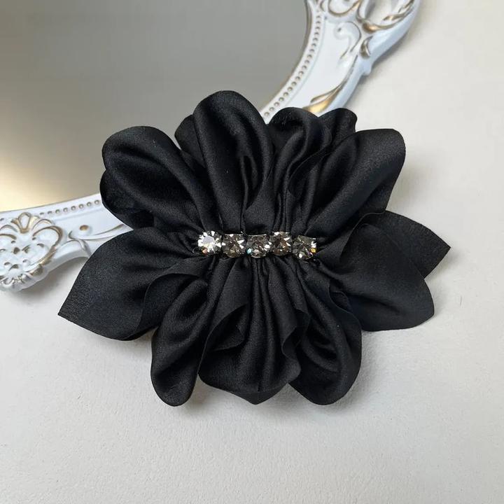 黑色轻奢高级感蝴蝶结香蕉夹发饰发夹低马尾简约气质优雅百搭