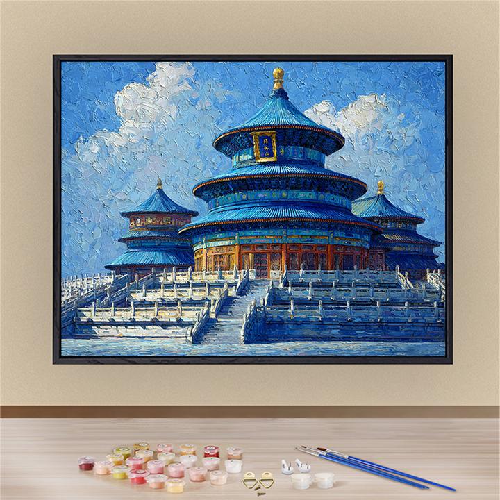 宫廷数字油画厚涂画画diy填色高级感客厅装饰画手工diy礼物推荐