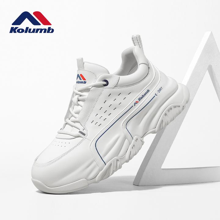 kolumb/哥仑步秋季新款全皮男鞋高级感老爹男士透气运动鞋休闲鞋