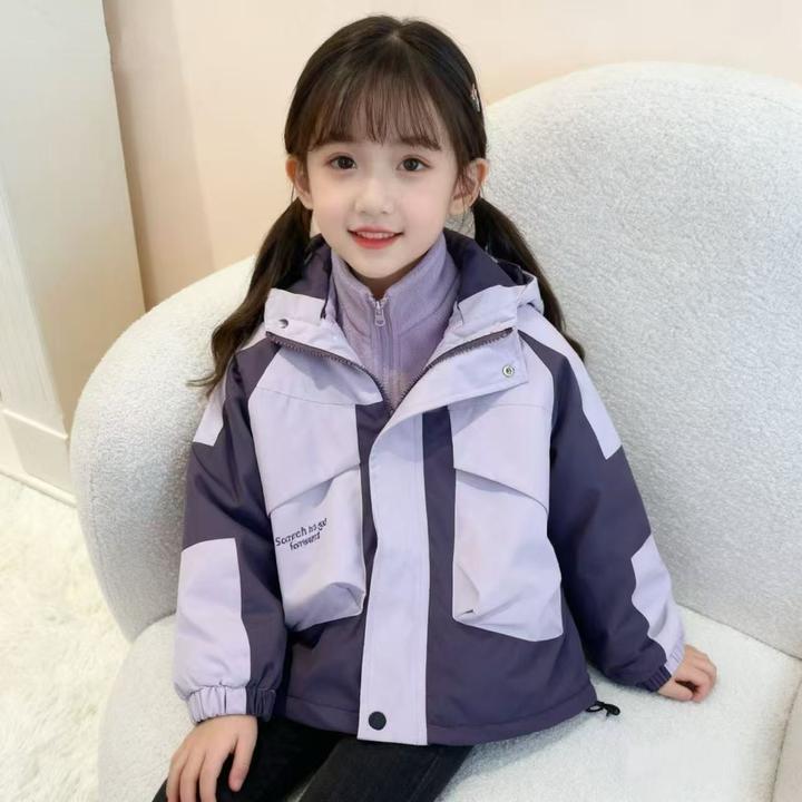 男女同款外套秋冬2025新款洋气大童韩版三合一可拆卸冲锋衣加厚
