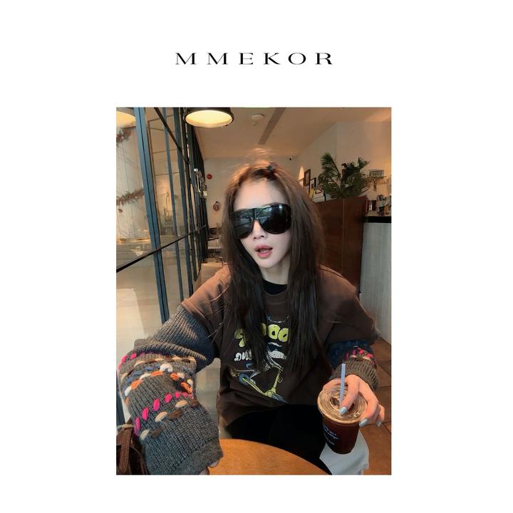 MMEKOR“童趣卫衣”2025新款秋款末日美拉德风加绒上衣 30939