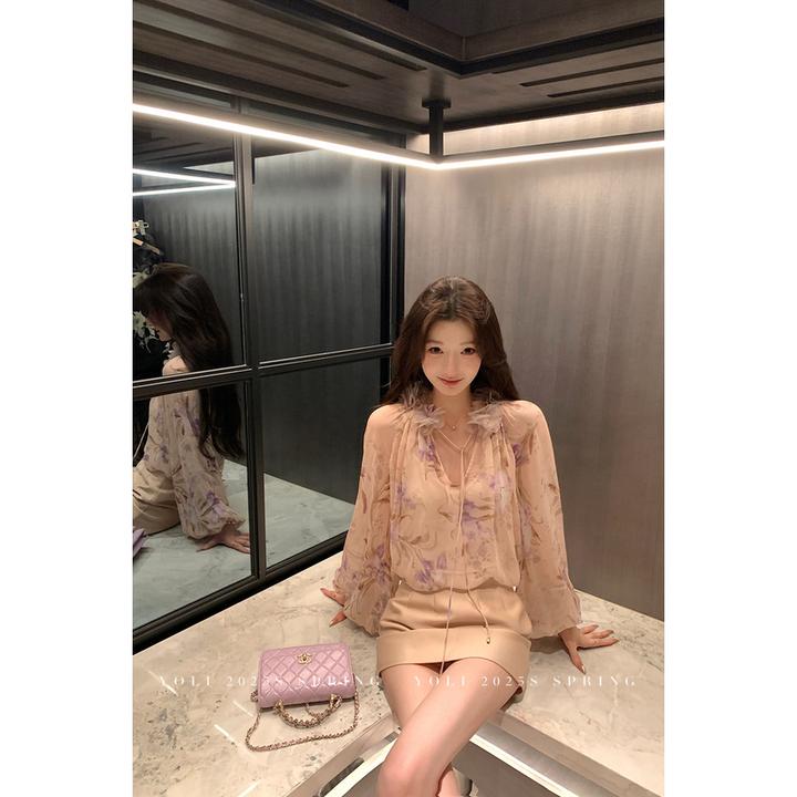 YOLI 张宥利 “南法千金”雪纺衫