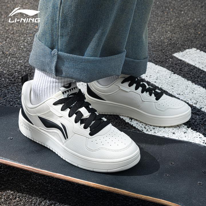 李宁初云男鞋板鞋官方正品轻便低帮简约百搭时尚潮流休闲小白鞋