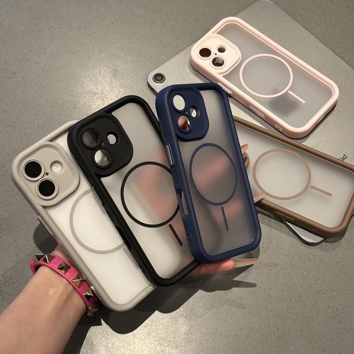 奥菲顿磨砂天使眼磁吸壳适用iPhone16/15promax手机壳苹果14/1312