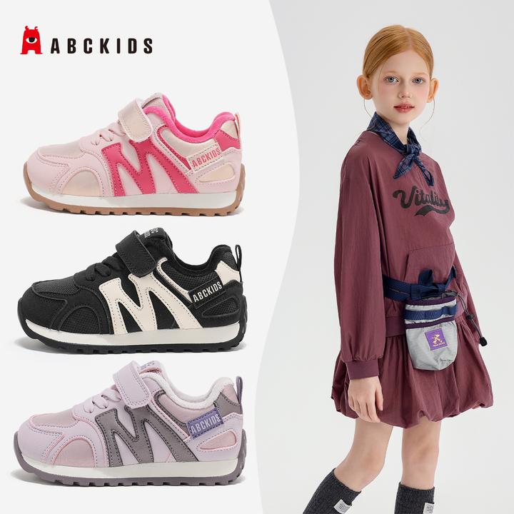 Abckids儿童新款冬季加绒保暖百搭男女童休闲运动鞋SY553603883AX