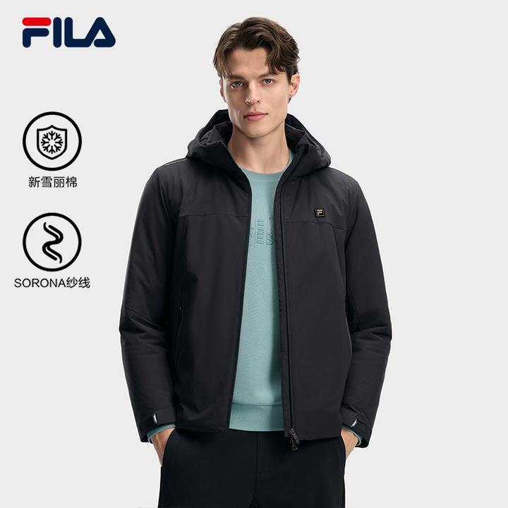 Fila/斐乐男款【黑标新雪丽高效暖绒】冬季五防保暖棉服F11M613901F