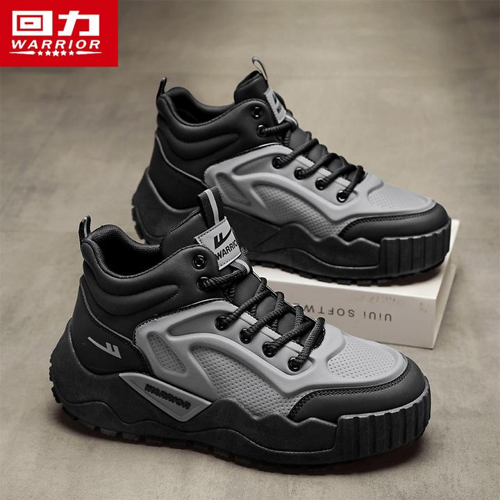 回力潮鞋2025秋季平跟运动休闲鞋高帮休闲鞋潮流时尚男士百搭板鞋