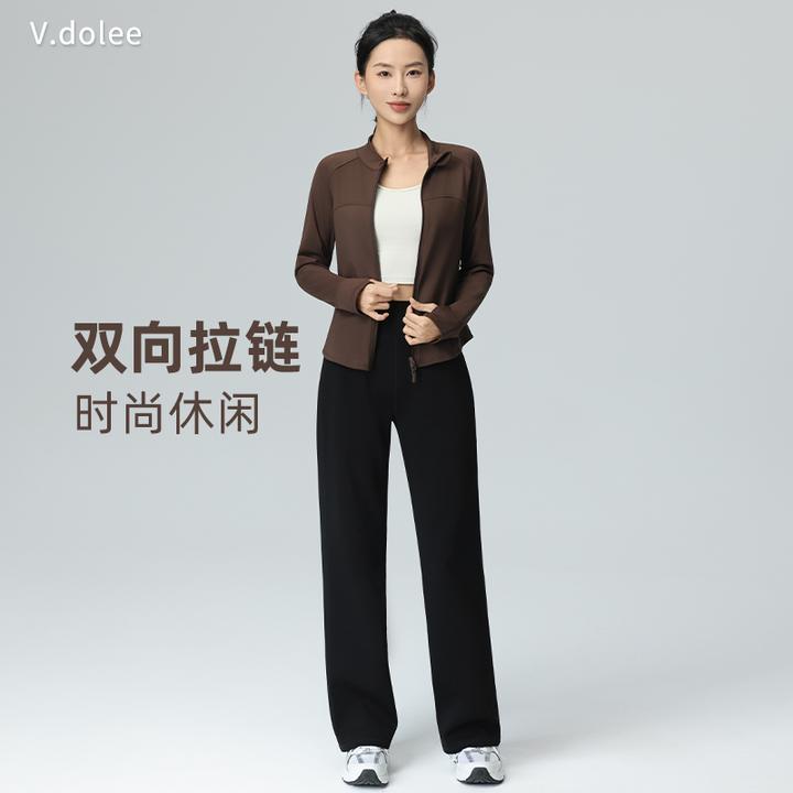 【双向拉链】薄款跑步运动套装时尚气质速干瑜伽服显瘦秋季新款7002