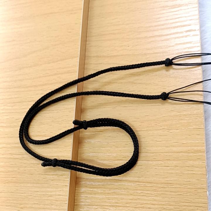 非金属布艺吊坠 极简精编高端八股横穿项链纯手工编织桶珠锁骨链