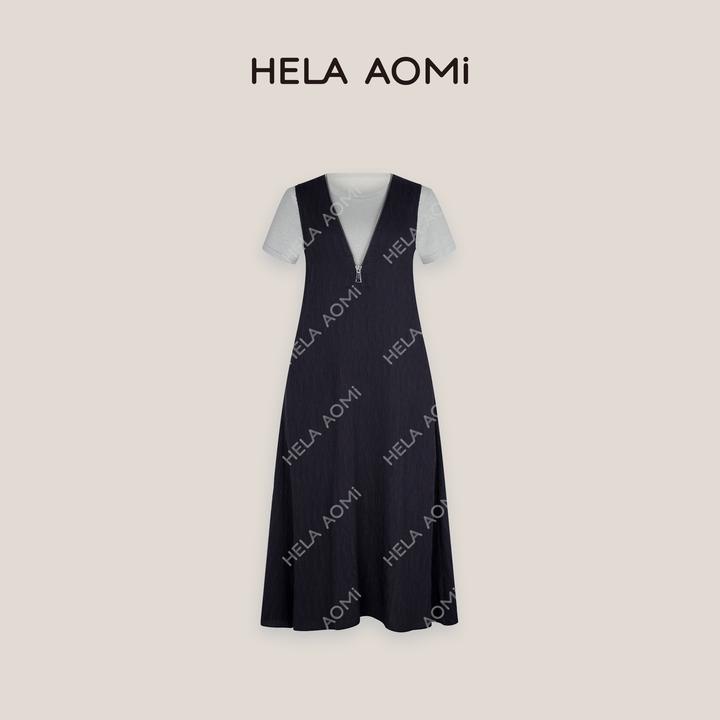 HELA AOMI“真两件套 瘦瘦裙”背带裙设计感宽松两件套CY5AC72405