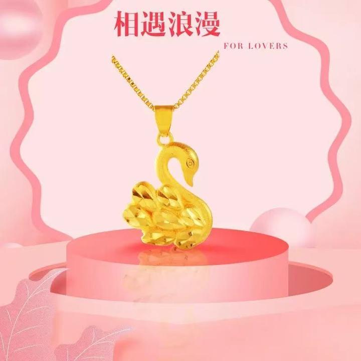 铜合金项链 时尚百搭低头小天鹅精美项链 经典个性小众轻奢配饰女