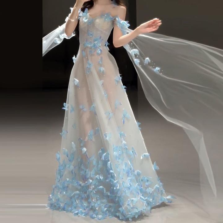 订婚晚礼服生日派对感轻婚纱旅拍森系超仙梦幻晨袍新娘敬酒服时尚