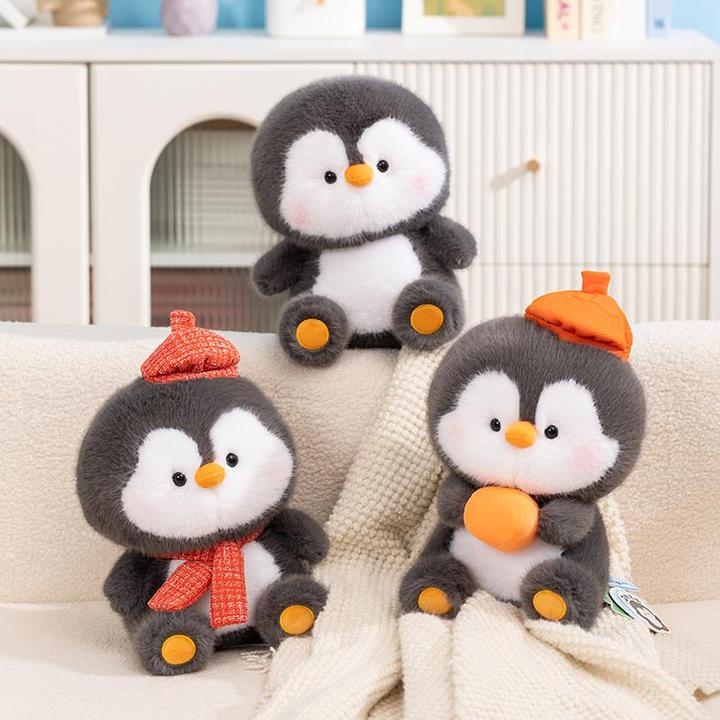正版可可企鹅毛绒玩具公仔小企鹅玩偶睡觉抱枕娃娃儿童女生日礼物