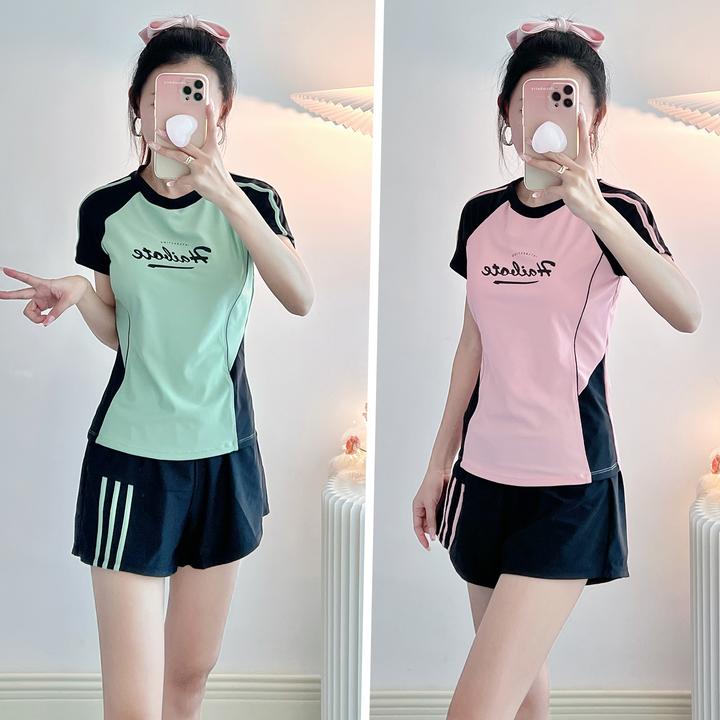 分体泳衣女微胖遮肚成人2025新款学生游泳衣保守显瘦温泉女士泳装