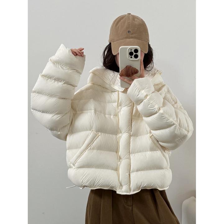 VONSRMAN糖果色连帽羽绒服女冬季2025新款时尚气质加厚保暖短外套