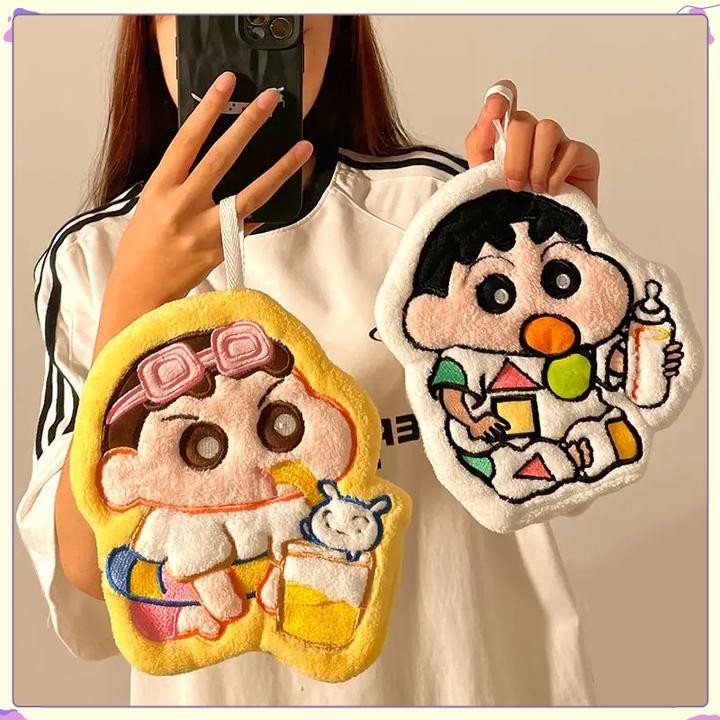 可爱蜡笔小新擦手巾挂式超强吸水速干毛巾卫生间加厚手帕厨房T