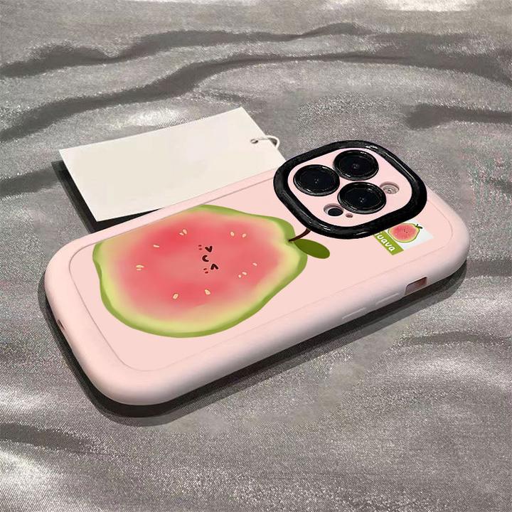 可爱芭乐表情适用iphone16promax苹果1514P手机壳泡芙13p1211全包