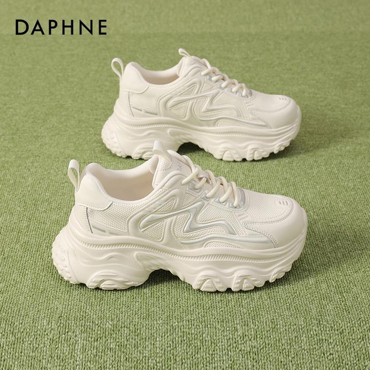 达芙妮厚底小白鞋女夏季2025新款轻便运动休闲防滑百搭爆款老爹鞋