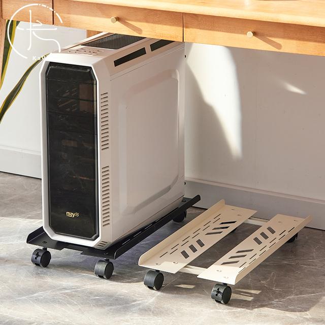 电脑主机托架可移动机箱底座带滑轮支架置物架家用台式办公室托盘