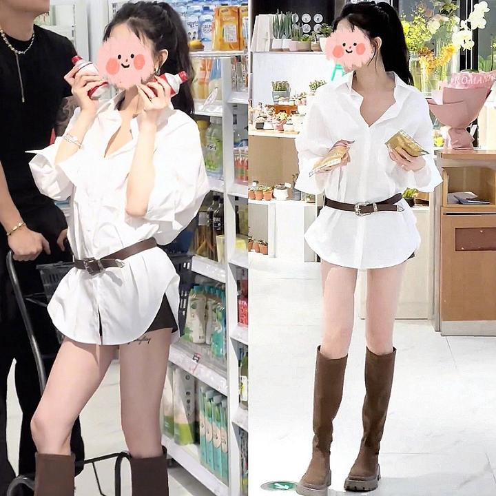 时尚气质设计感网红衬衫短裤两件套2024新款宽松炸街时髦套装显瘦