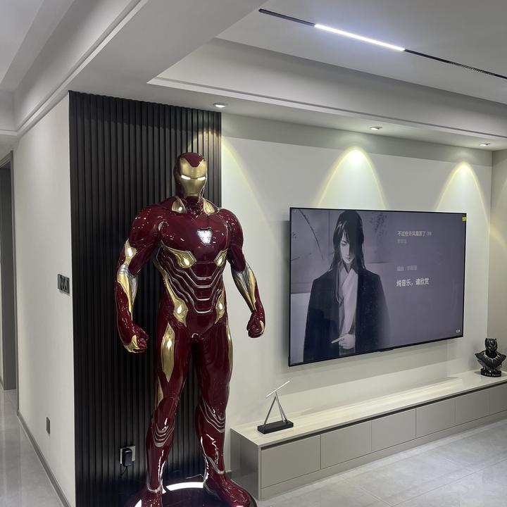 钢铁侠MK50全身手办发光雕塑大型客厅落地大号装饰品创意工艺品