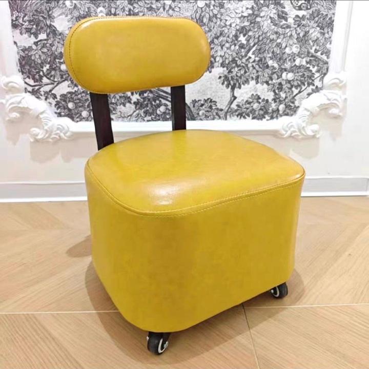 溜溜凳客厅换鞋凳高品质家用凳滑轮凳高档皮凳创意简约网红靠背凳