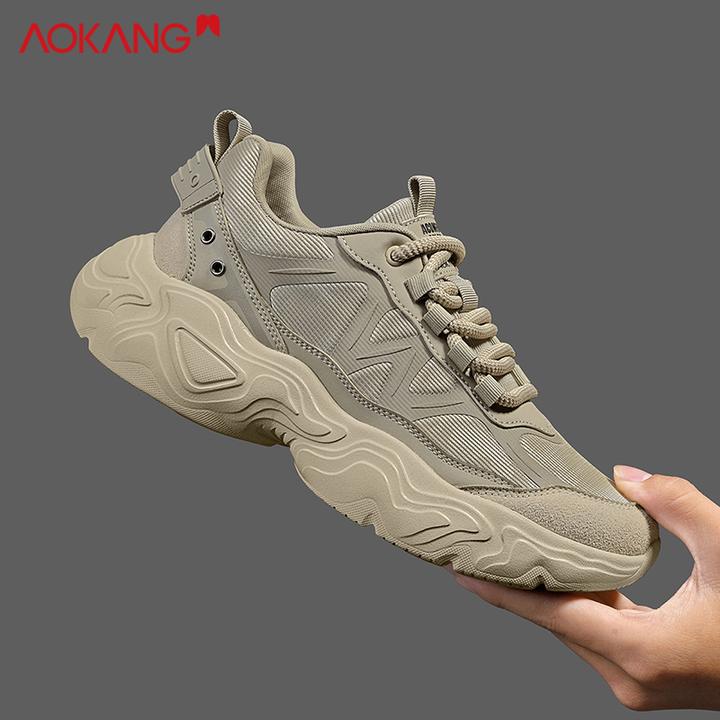 Aokang/奥康官方正品男鞋秋季新款老爹鞋男士复古运动鞋厚底鞋子